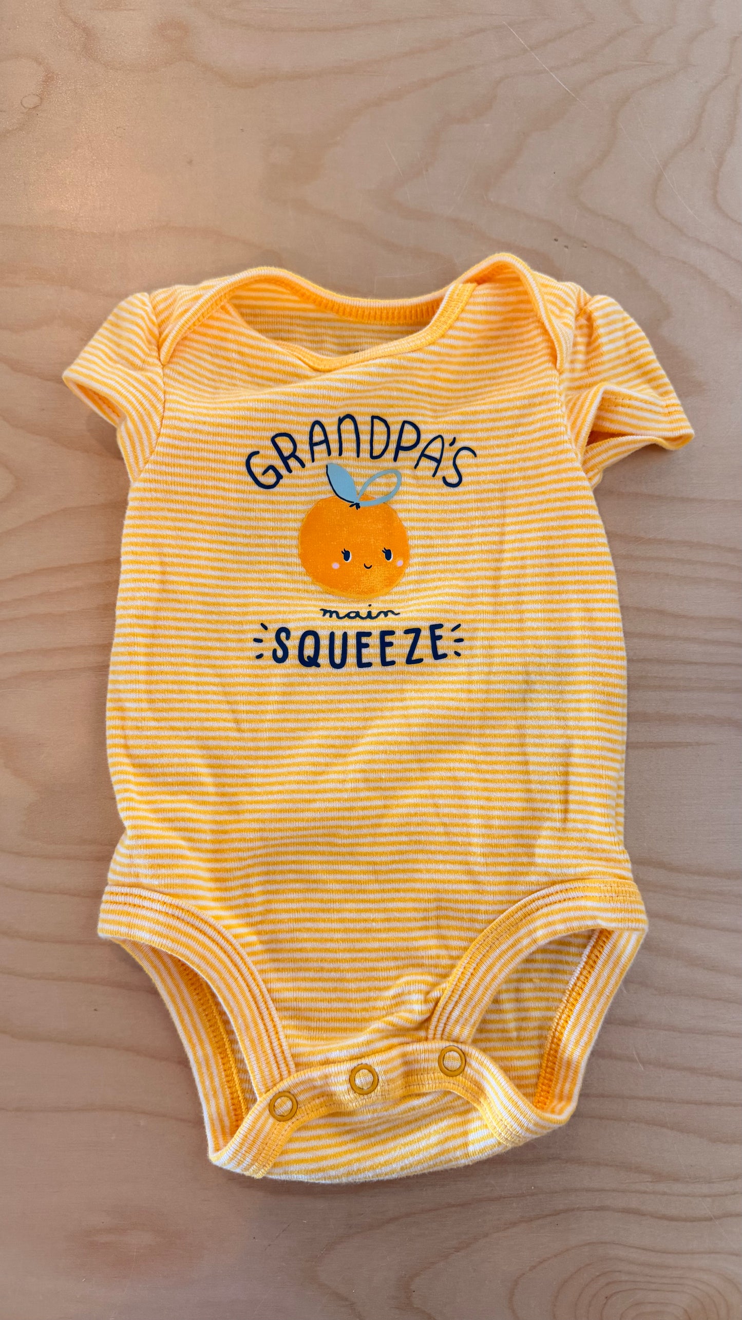 CC - Consignment - Carters Yellow Main Squeeze Bodysuit - 3M