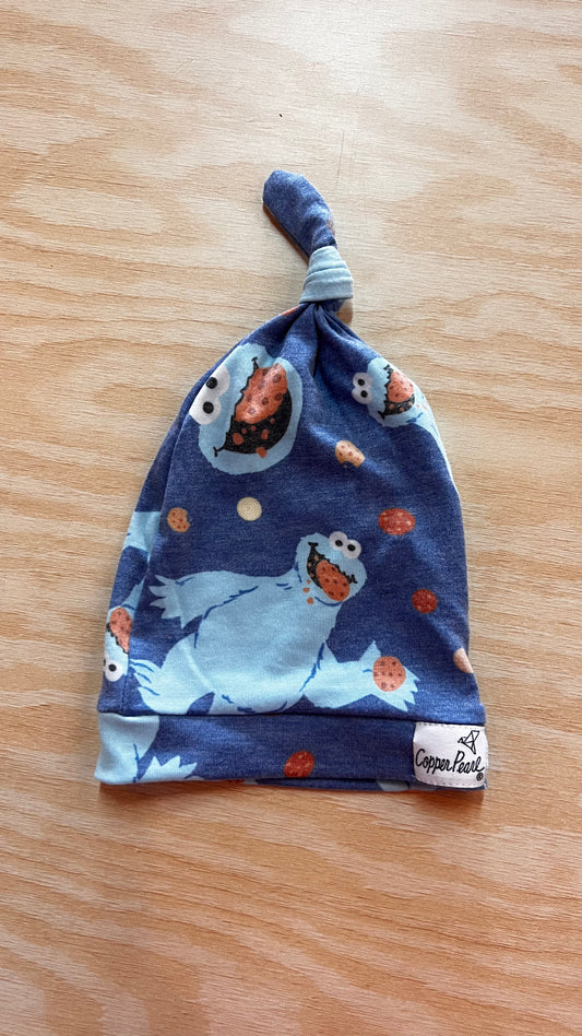 KD - Consignment - Copper Pearl Cookie Monster Knot Hat Newborn