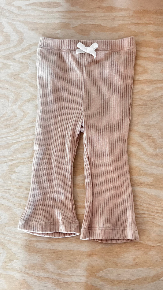 BH - Consignment -Nicole Miller Beige Ribbed Pant 6-9M