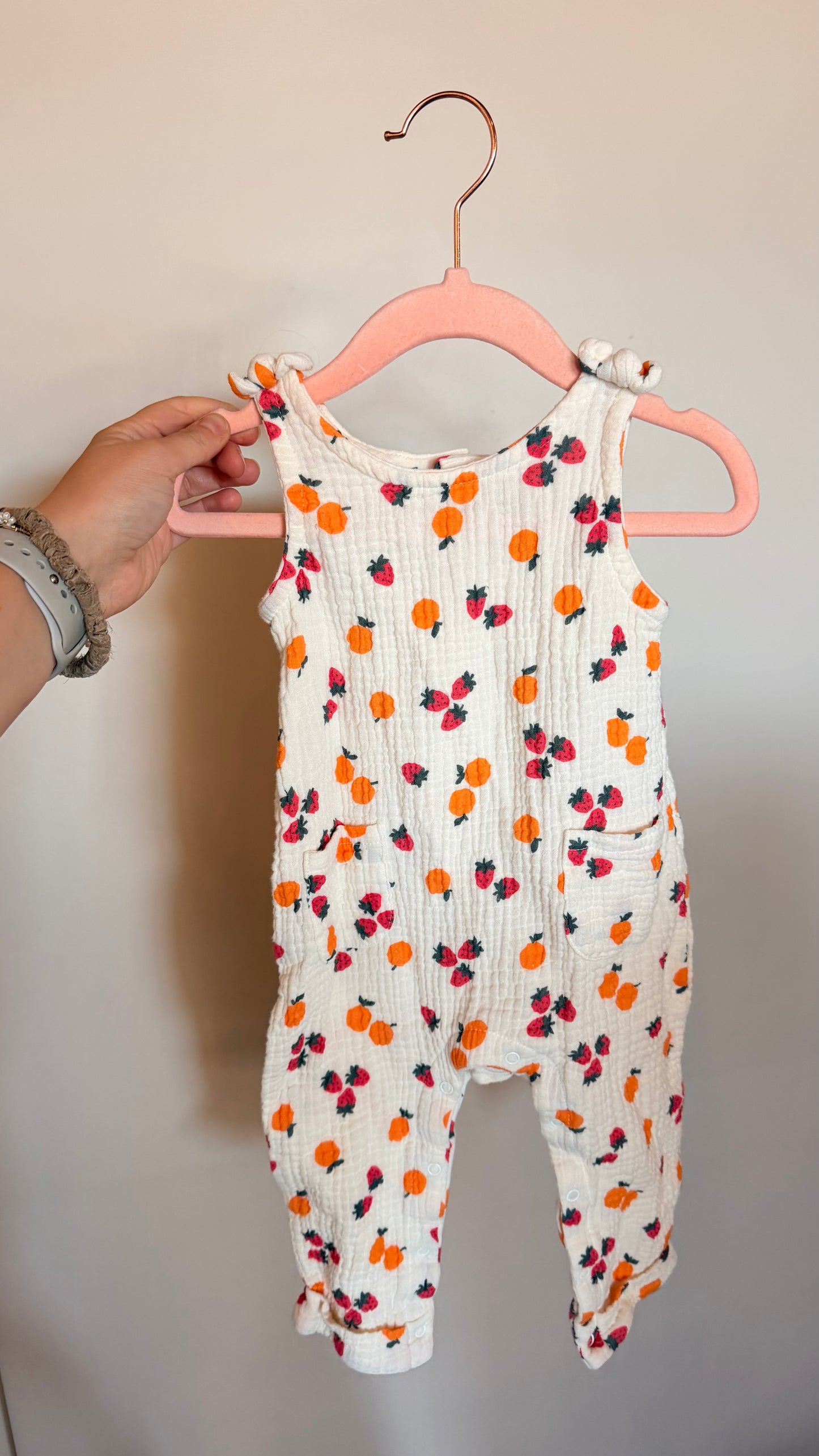 CM Consignment - The Littlest - Fruit White Romper 6-12m