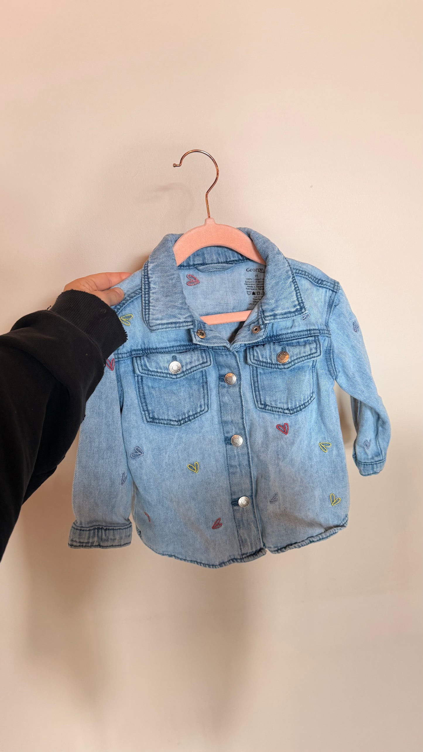 SP Consignment - George Heart Denim Jacket - 3T
