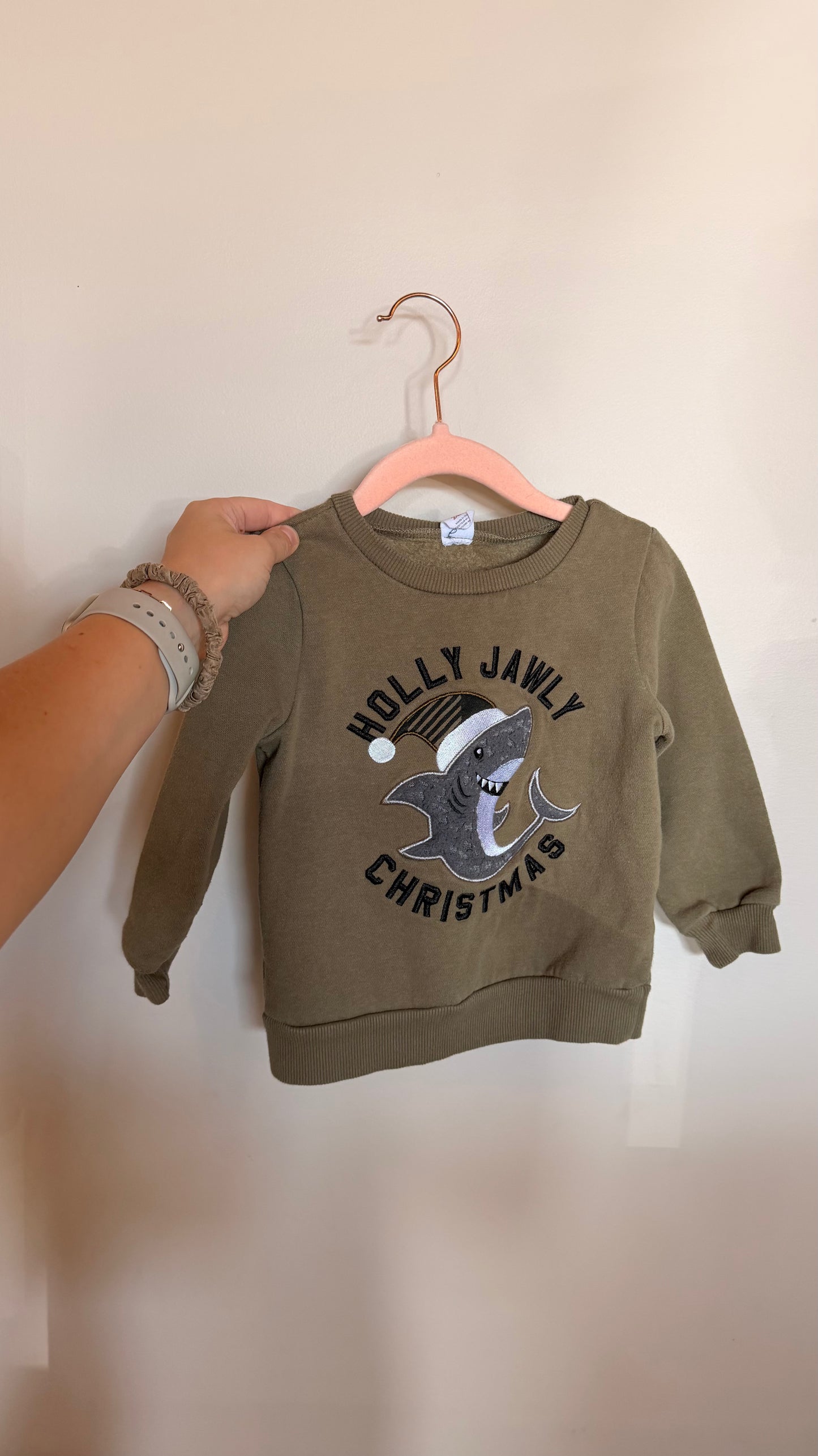 CAR MAR - Consignment - PL Baby - Olive Holly Jaelyn Christmas Crew 24M