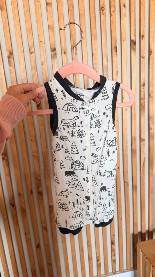 CC - Consignment - Silkberry Baby - White Camping Romper - 12-18M