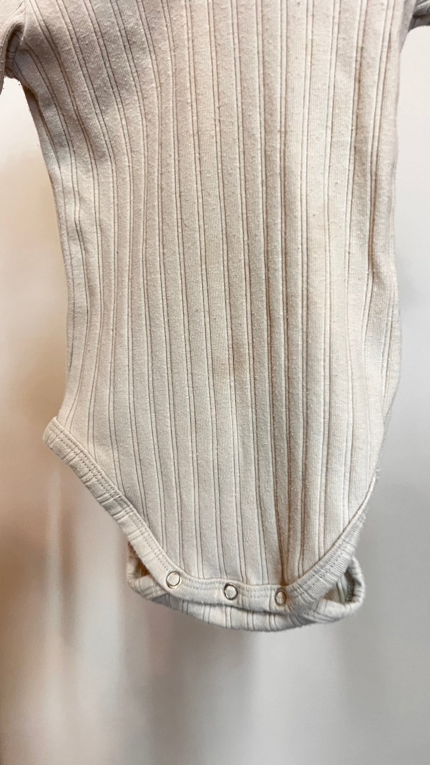 DL - Consignment - Rylee & Cru Taupe Ruffle Bodysuit - 3-6M