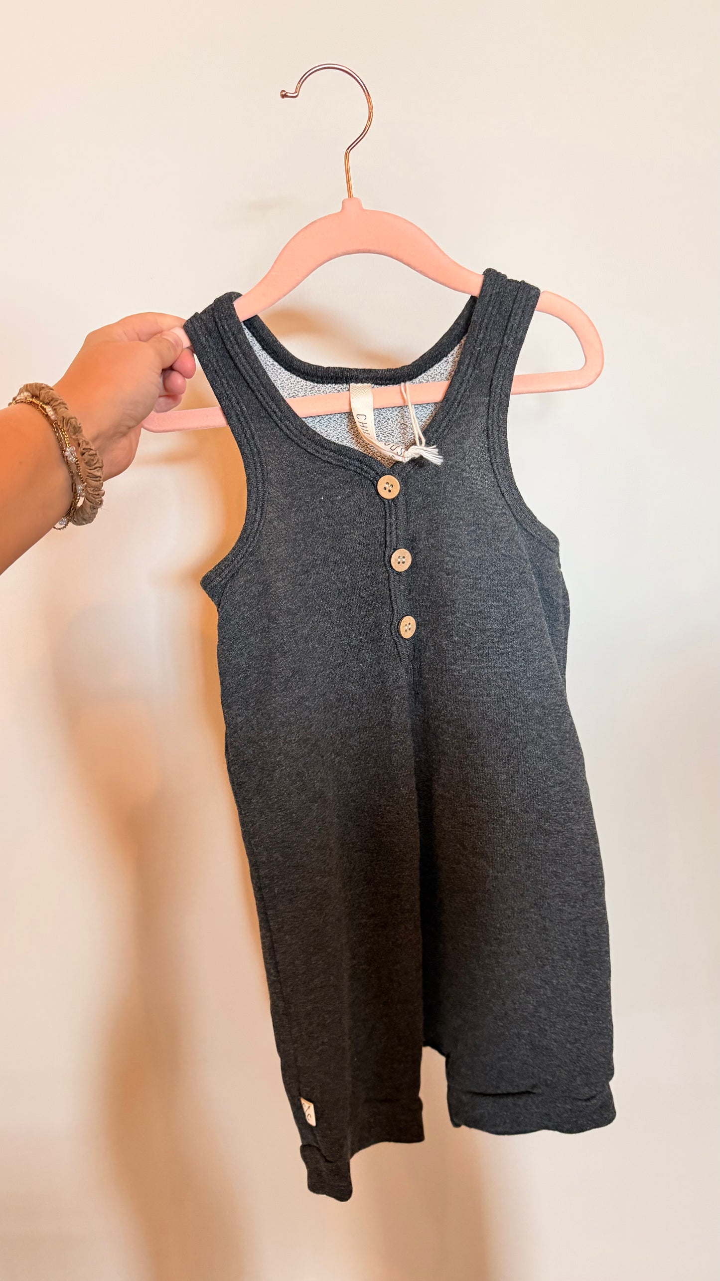 EM - Consignment - Childhoods Clothing NWT Charcoal Romper 5T