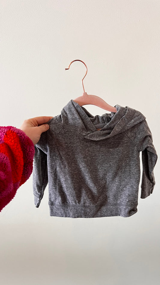 KD - Consignment - Little Rowe Blue Grey Hoodie 3-6M