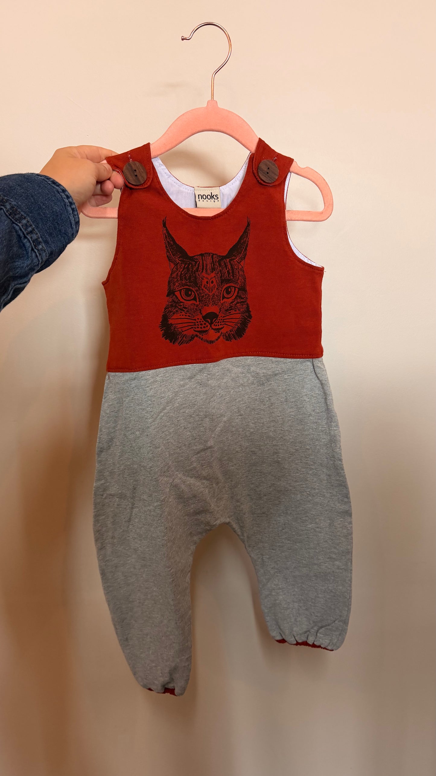 AB Consignment - Nooks Designs - Red Links Romper 24M