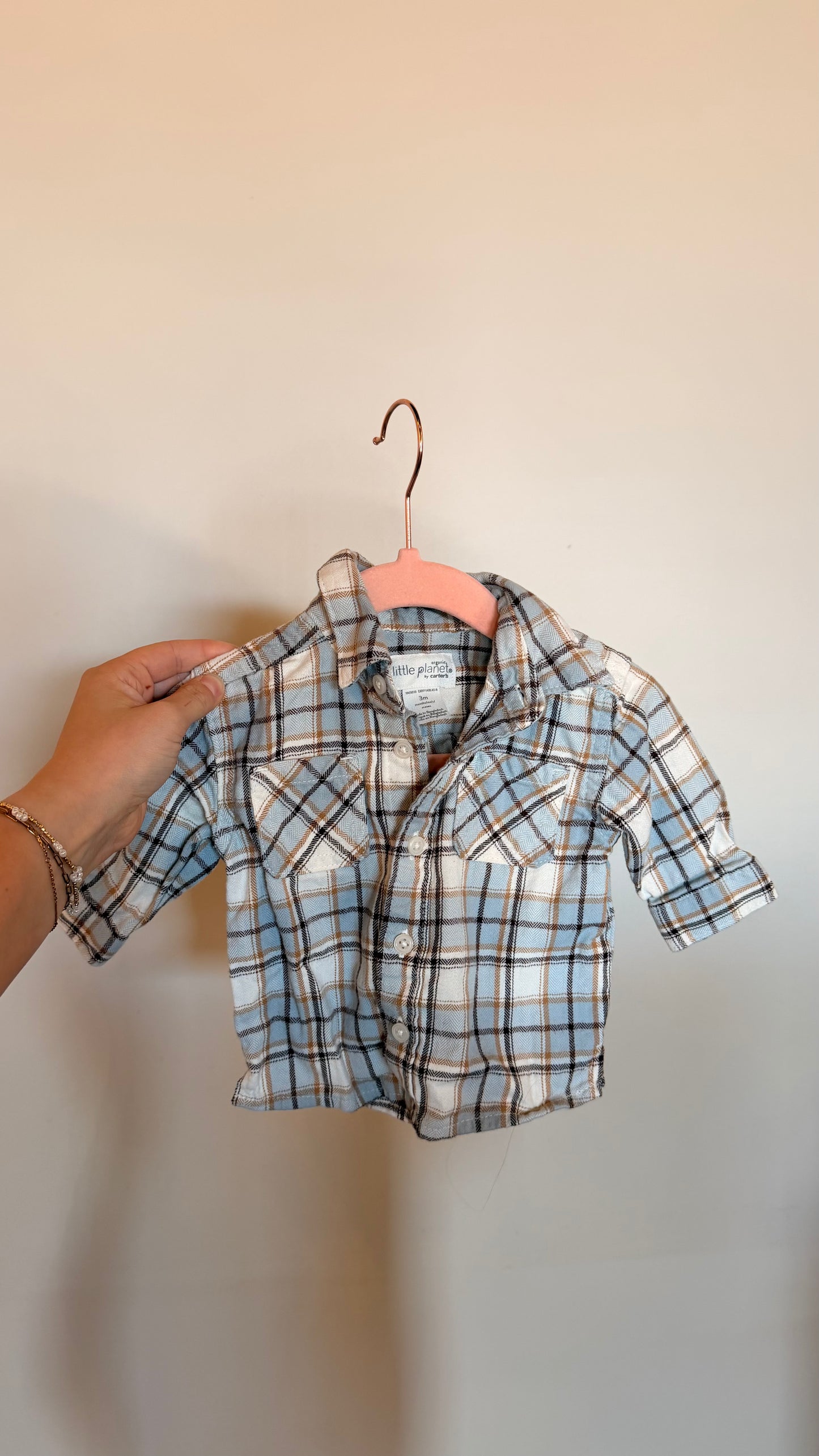 MM Consignment - Carters Baby Blue Plaid 3M