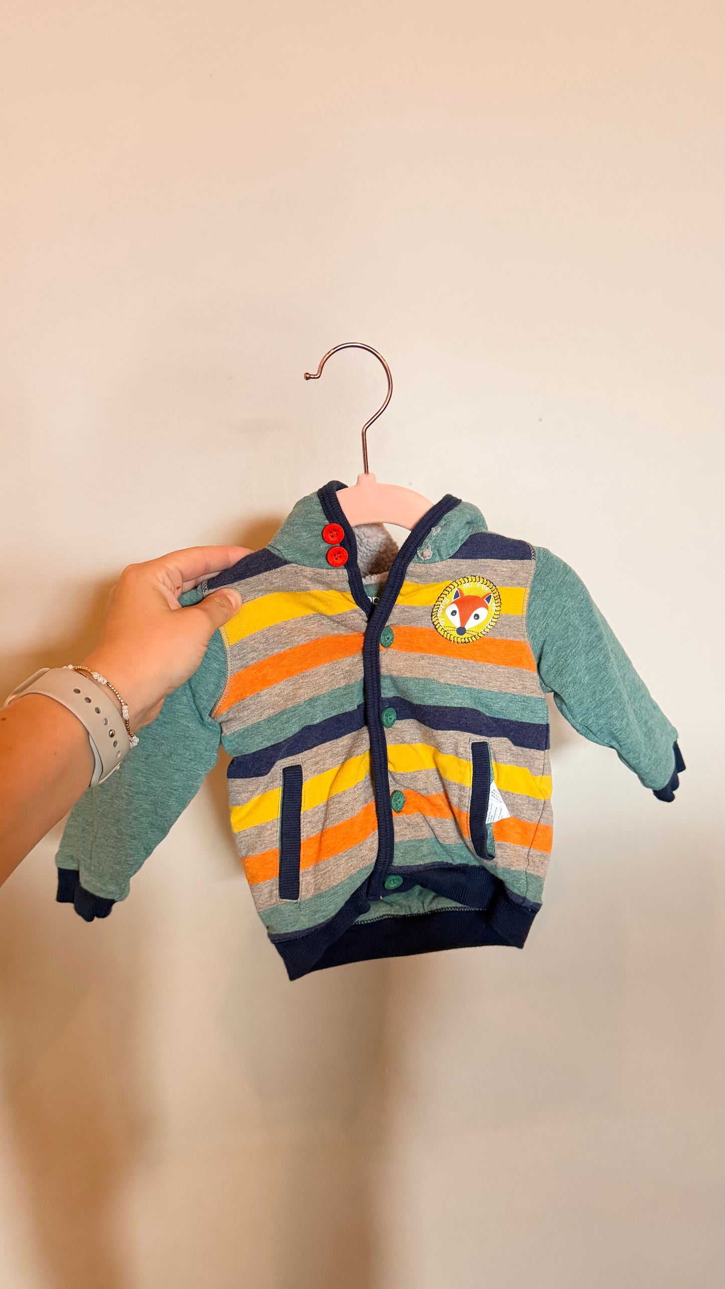 LK Consignment - Noppies Striped Fox Hoodie 6M