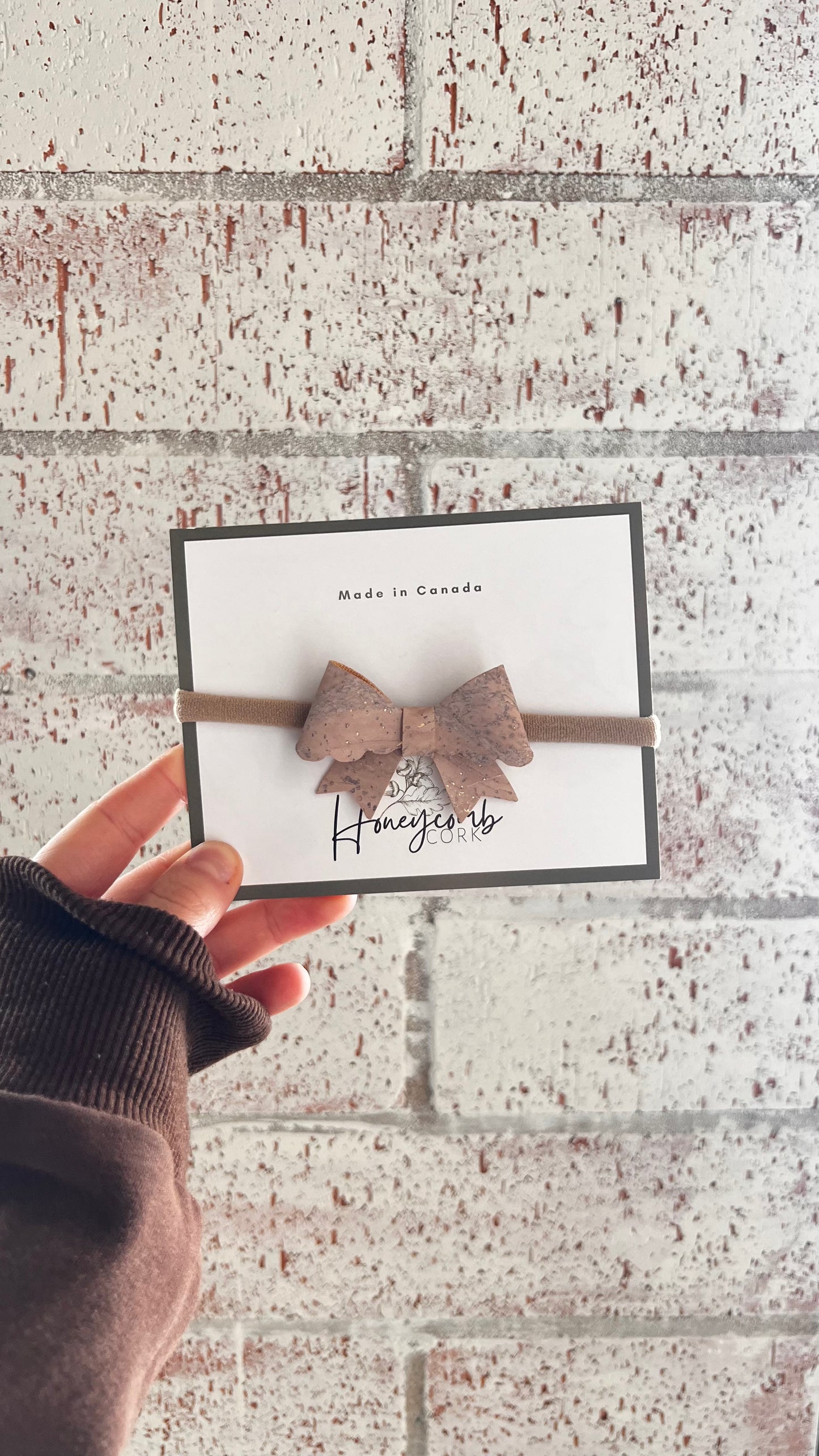 Honeycomb Cork - Kenna Bow - Headwrap - Beige