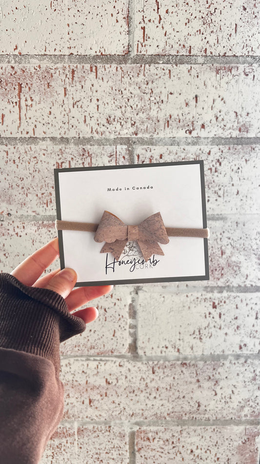 Honeycomb Cork - Kenna Bow - Headwrap - Beige