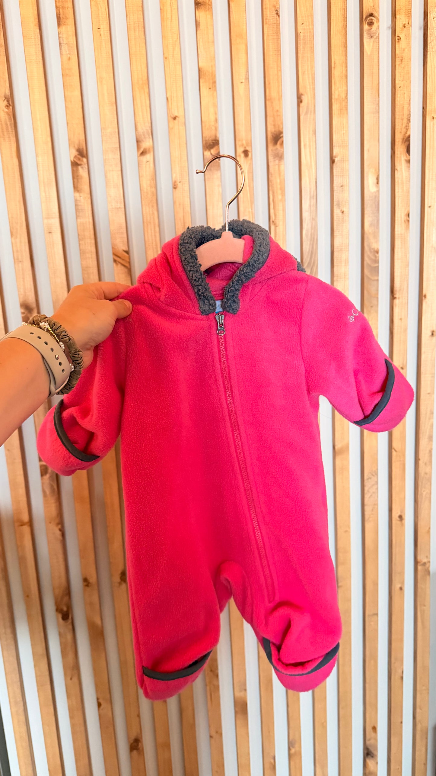 SM - Consignment - Columbia Pink Fleece Bunting Suit - 0-3M