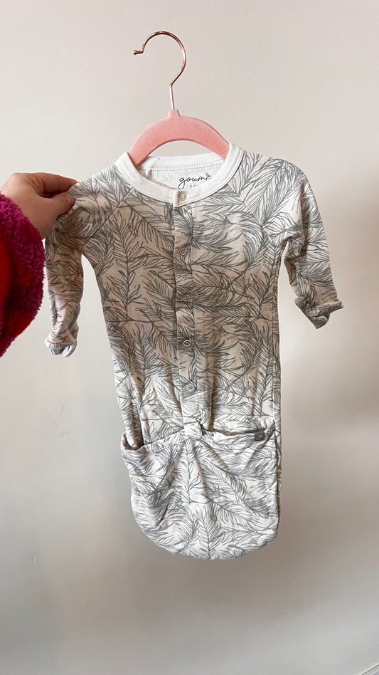 KD - Consignment - Goumi Palm Print Sleep Gown 3-6M