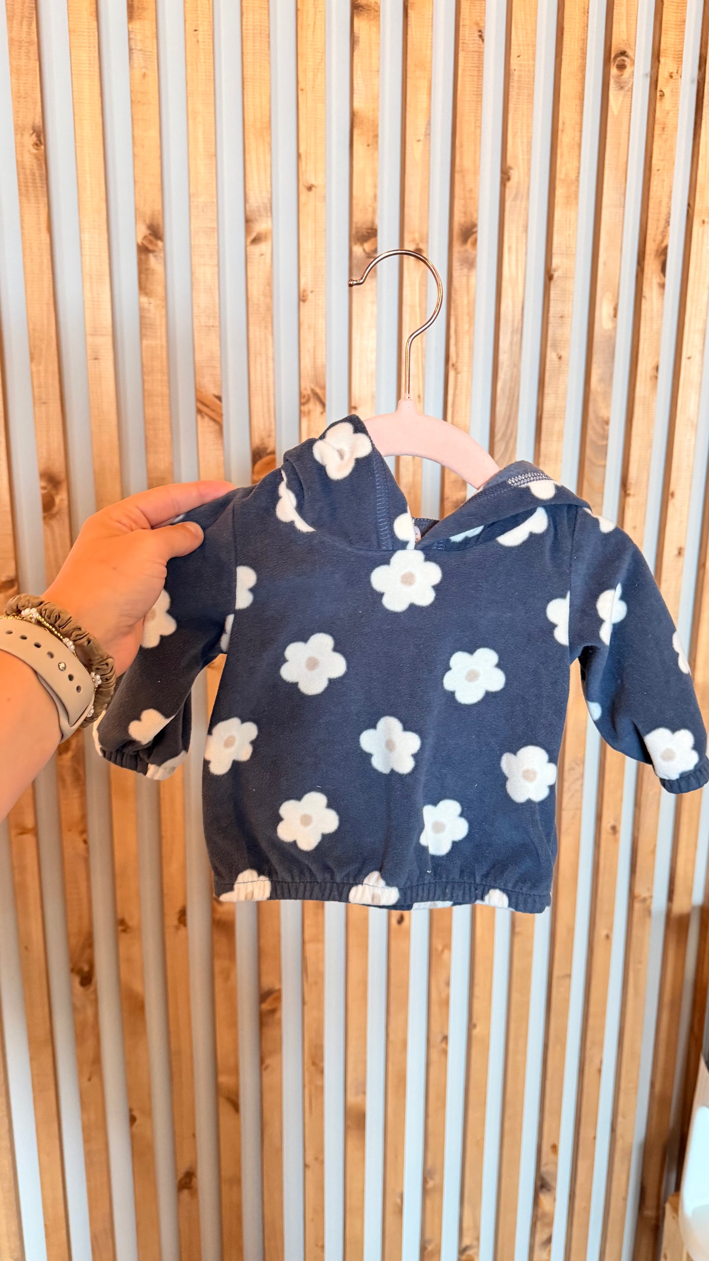 SM - Consignment - Carters Daisy Fleece Hoodie 3M