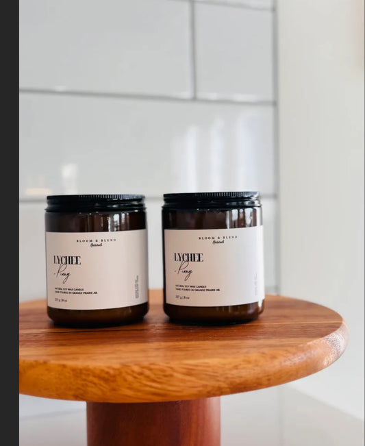 Bloom & Blend - Lychee + Peony Soy Wax Candle