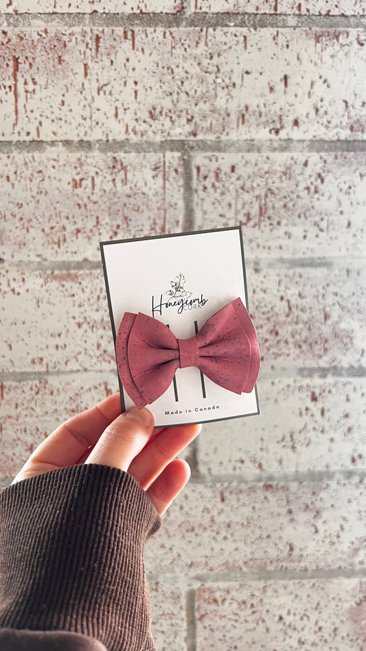 Honeycomb Cork - Molly Bow - Clip - Pink