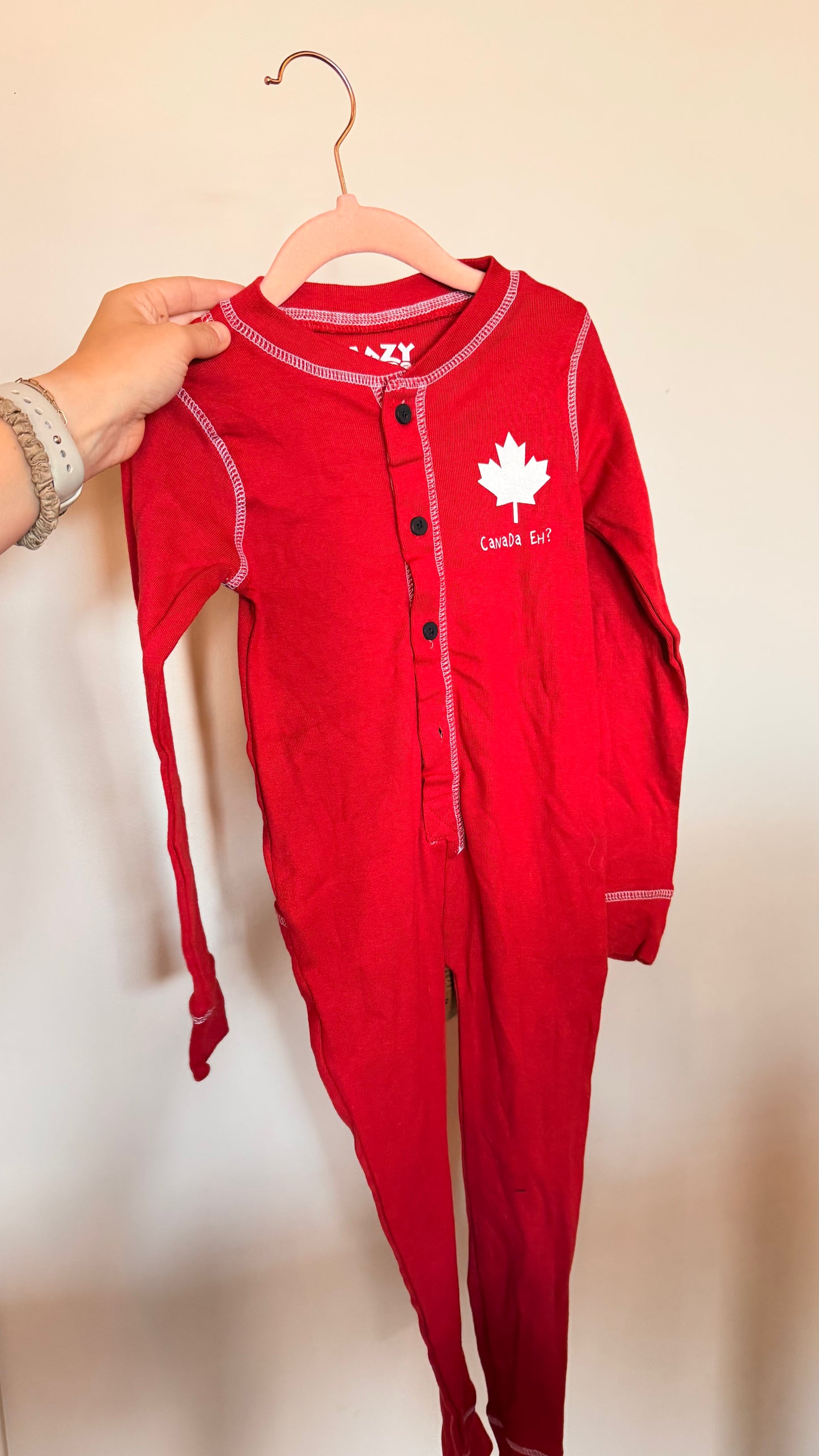 AL - Consignment - NWT Lazy One - Red Long Johns - Emergency Exit Eh? 3T