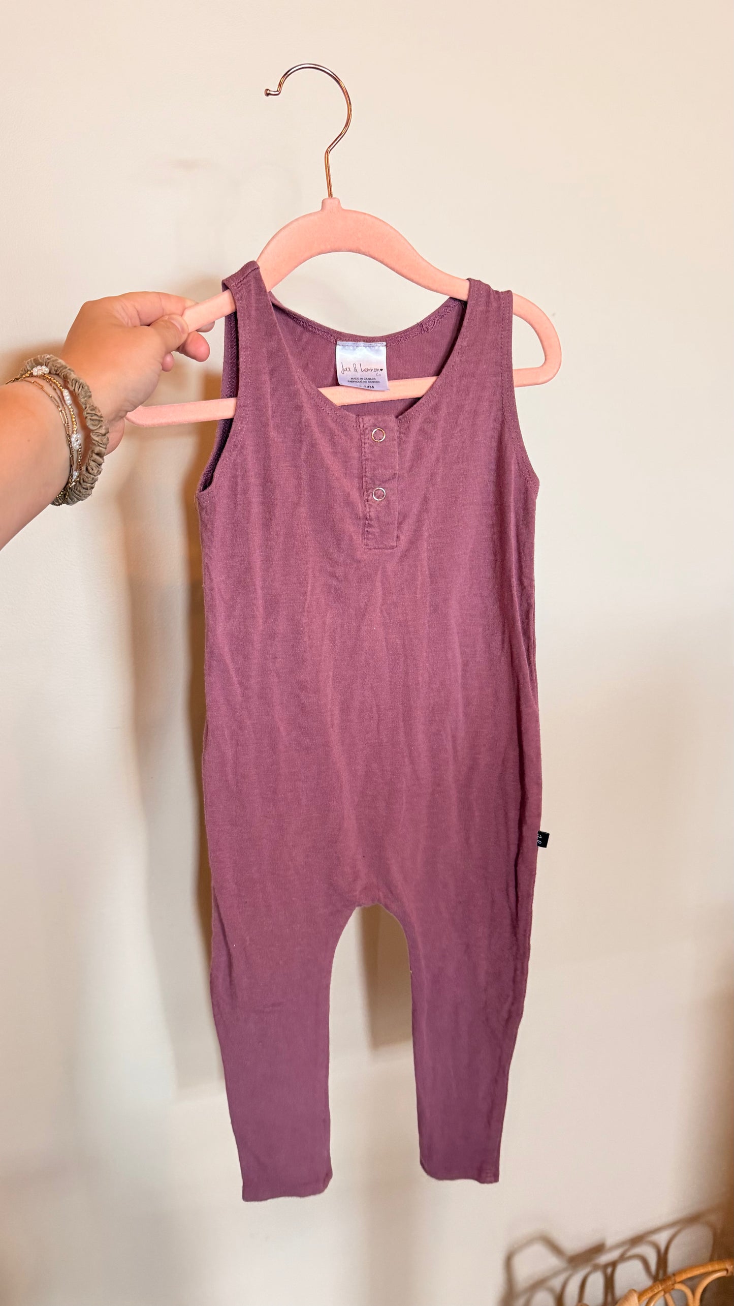EM - Consignment - Jax & Lennon - Purple Romper 18-24M