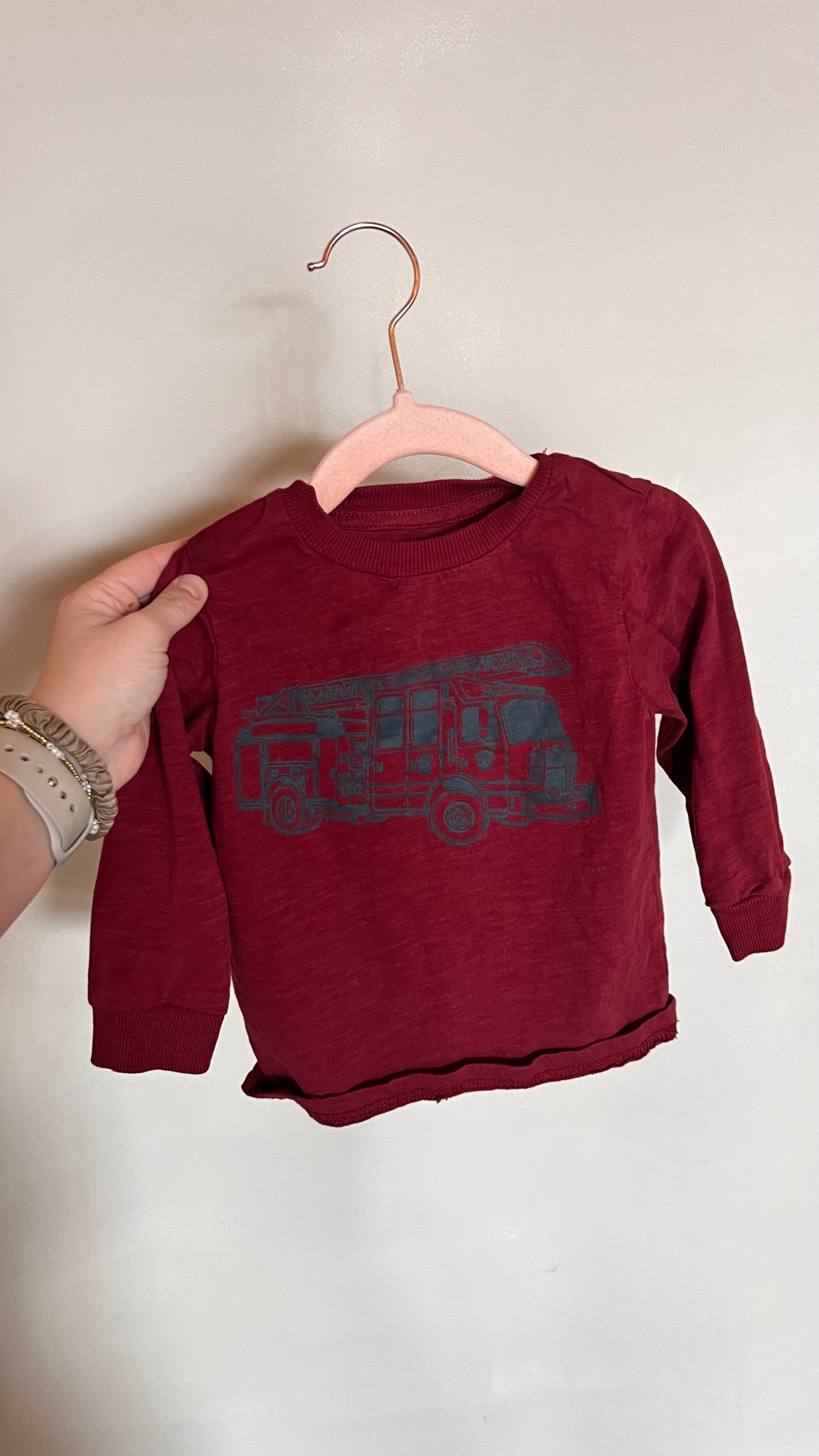 MY - Consignment - George Firetruck Red Tee 18-24M