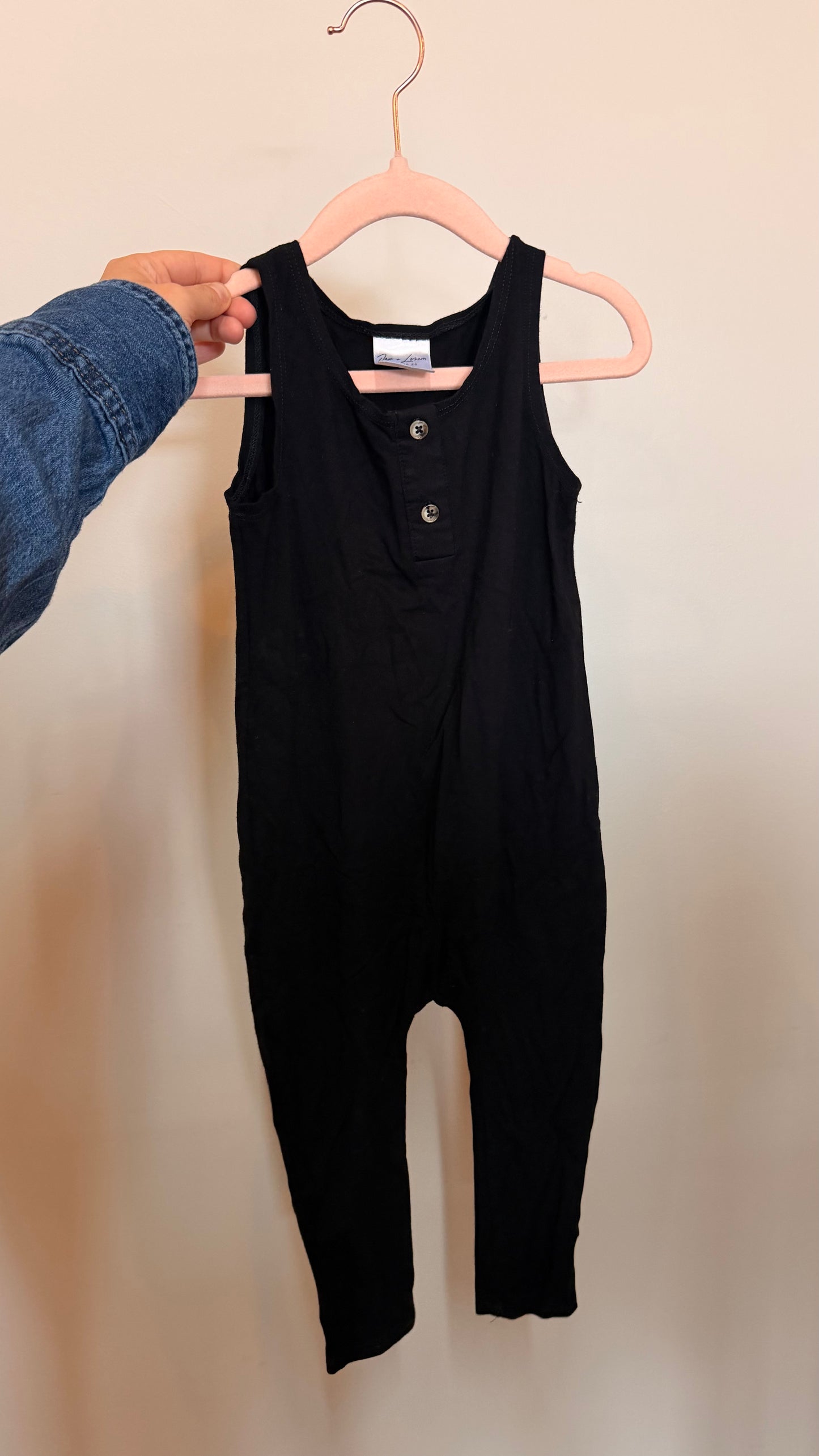AB Consignment - Jax and Lennon Black Romper 18-24M