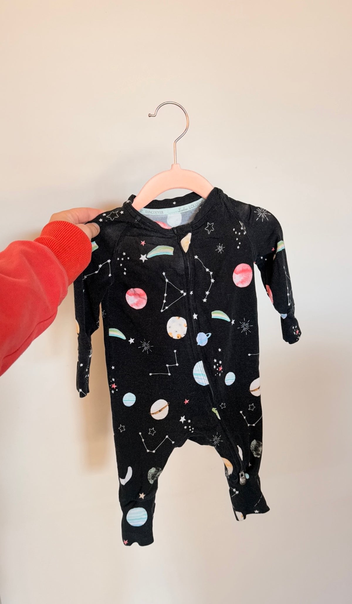 CC Consignment - LouLou Lollipop Black Constellations Sleeper 0-3M