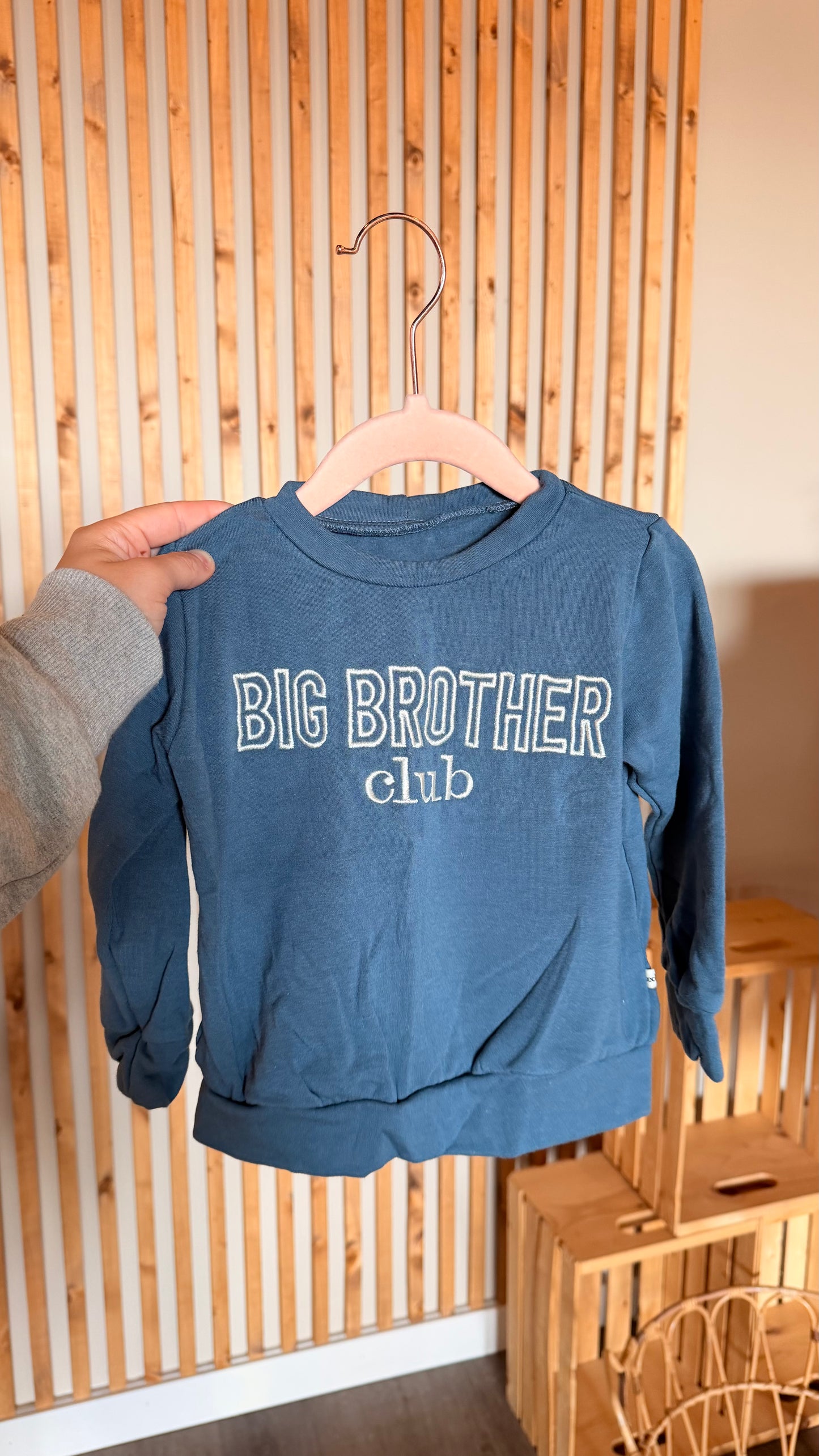 MM - Consignment - Teddy Little Blue Big Brother Club Crew 2T