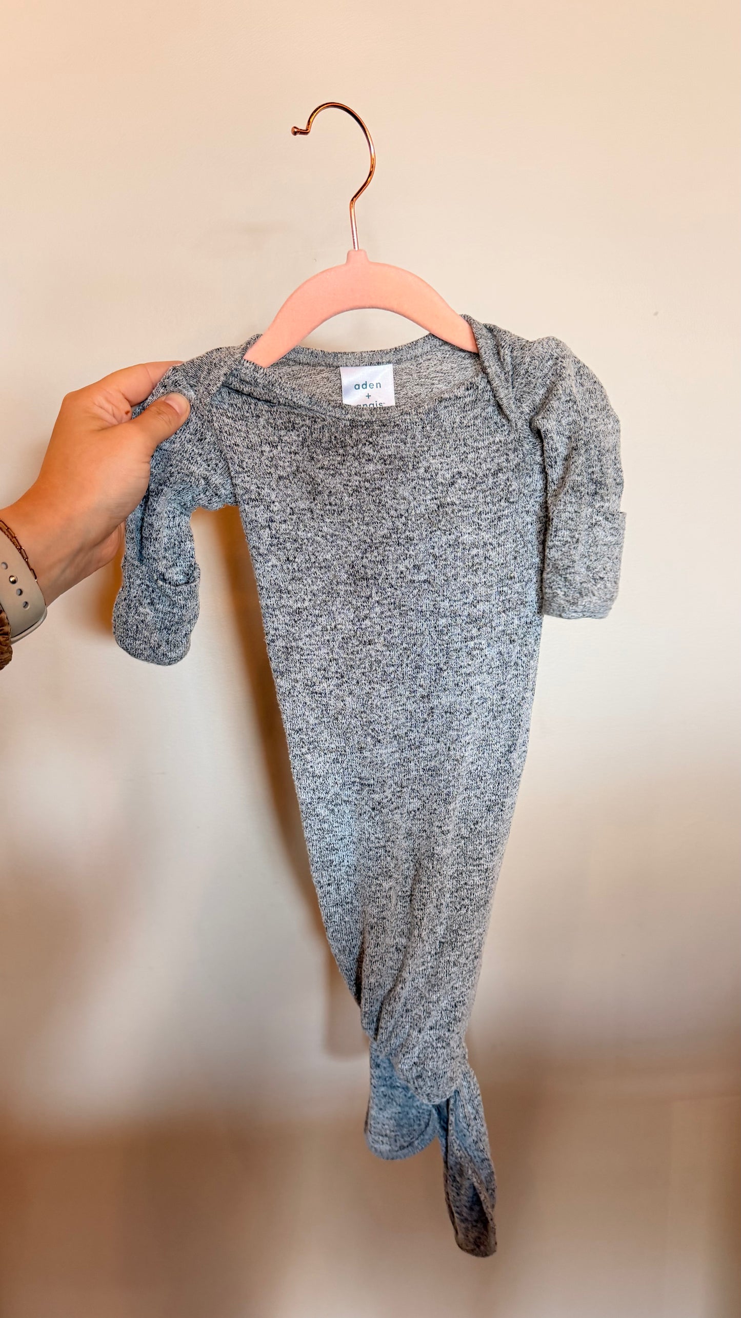 AL - Consignment - Aden + Anais - Grey Knot Gown