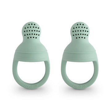 Mushie - Silicone Fresh Food Feeder 2-Cambridge Blue