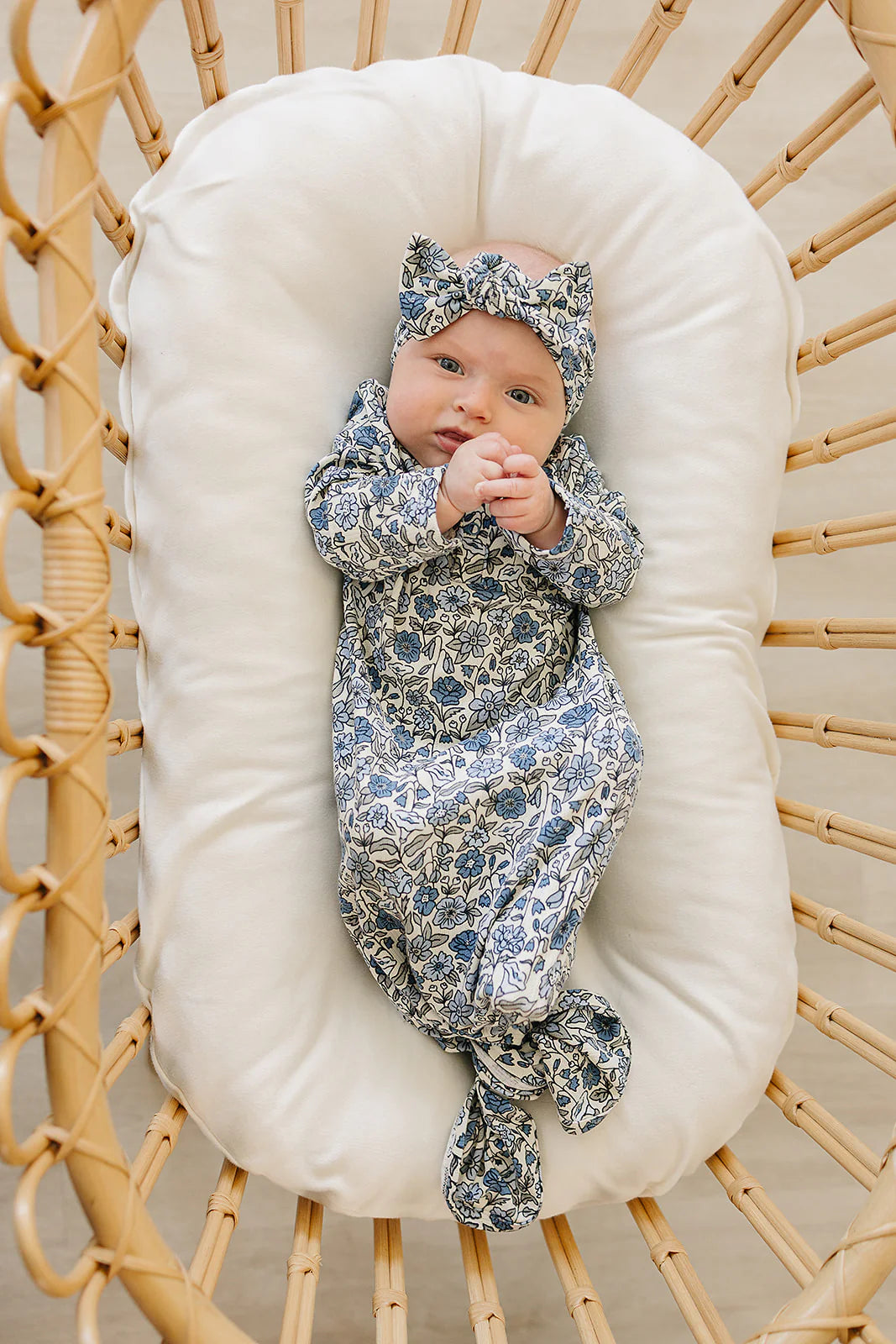 Mebie Baby - Bluebell Pointelle Bamboo Head Wrap