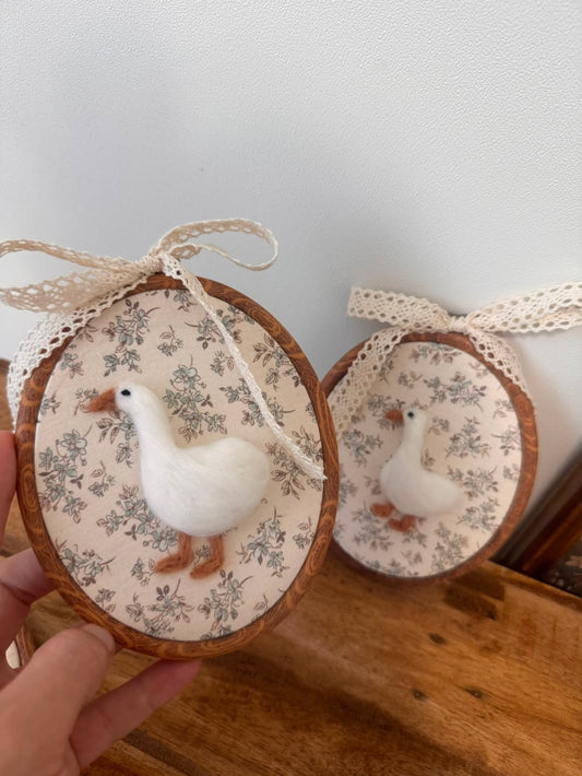 Stiched Keepsakes Co - Felted Floral Goose