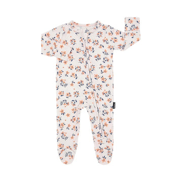 Belan.J - Footed Zipper Sleeper - Peachy Blossom