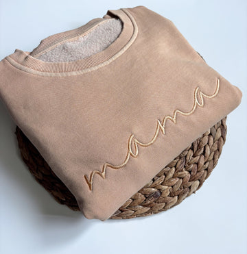 Teddy Little - Cursive Mama Crewneck