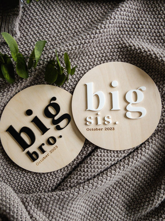 Sawdust & Stain - Big Bro/Big Sis Signs