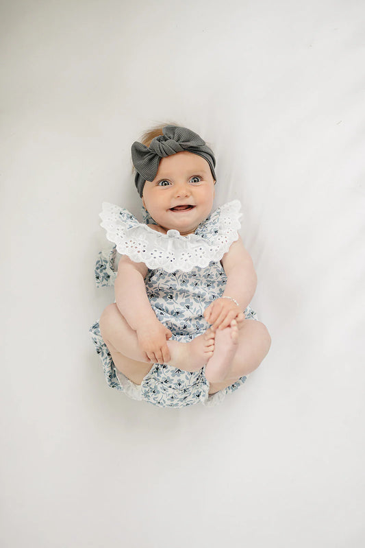 Mebie Baby - Blue Blossom Bubble Romper