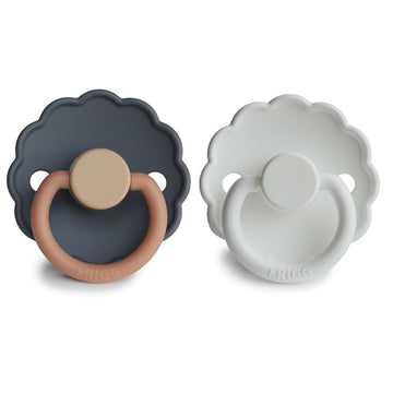 FRIGG Daisy Silicone Pacifier 2-Pack - Aurora/Bright White