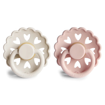 Frigg Andersen Rubber Baby Pacifier | 2-Pack - Cream/Blush