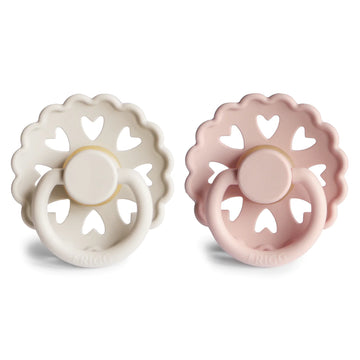 Frigg Andersen Fairytale Silicone Pacifier | 2-Pack - Cream/Blush