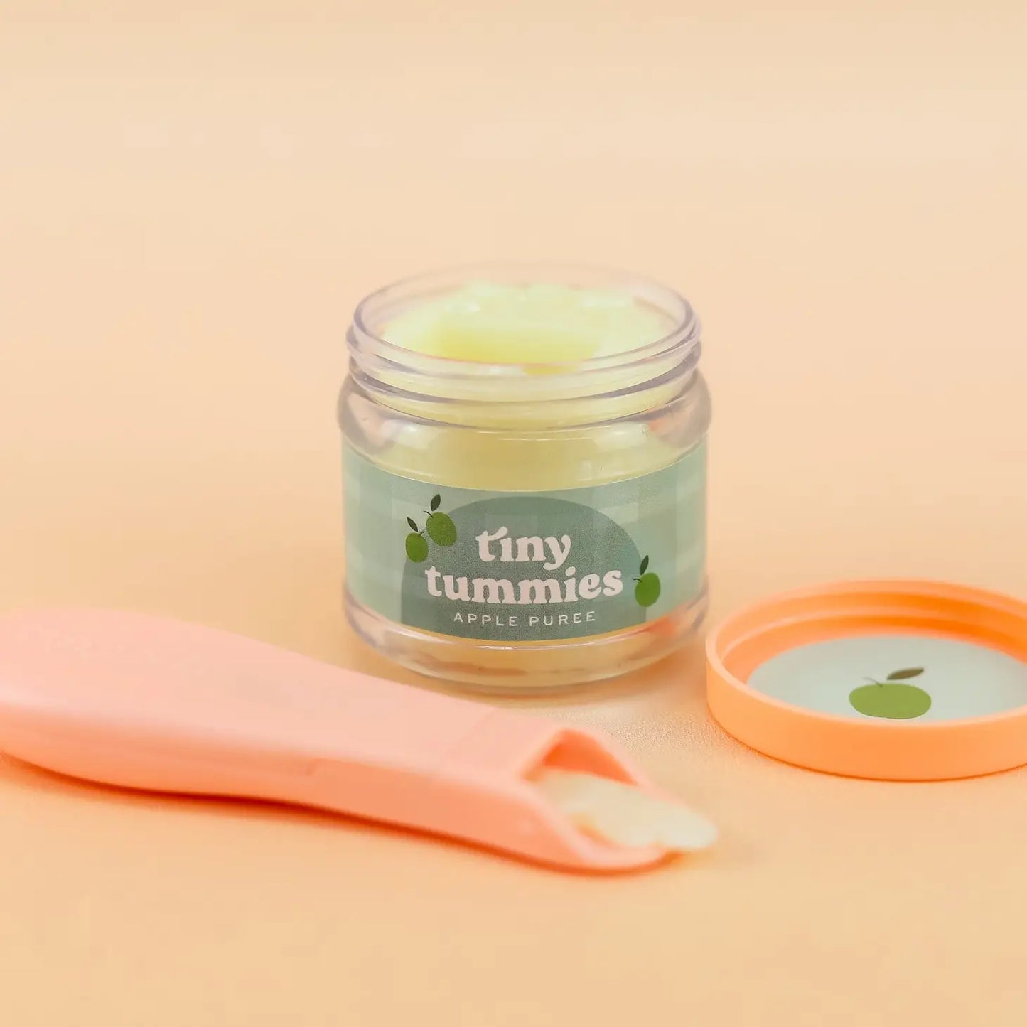 Tiny Harlow - Tiny Tummies - Apple Jelly Food Jar and Spoon