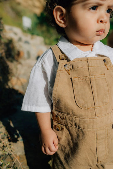 Mebie Baby - Tan Twill Overalls