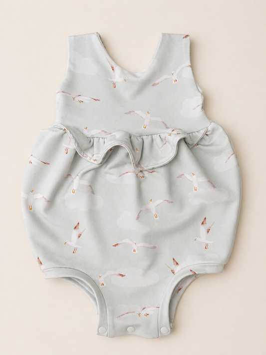 Pre Order - Teddy Little - Gull Bubble Romper