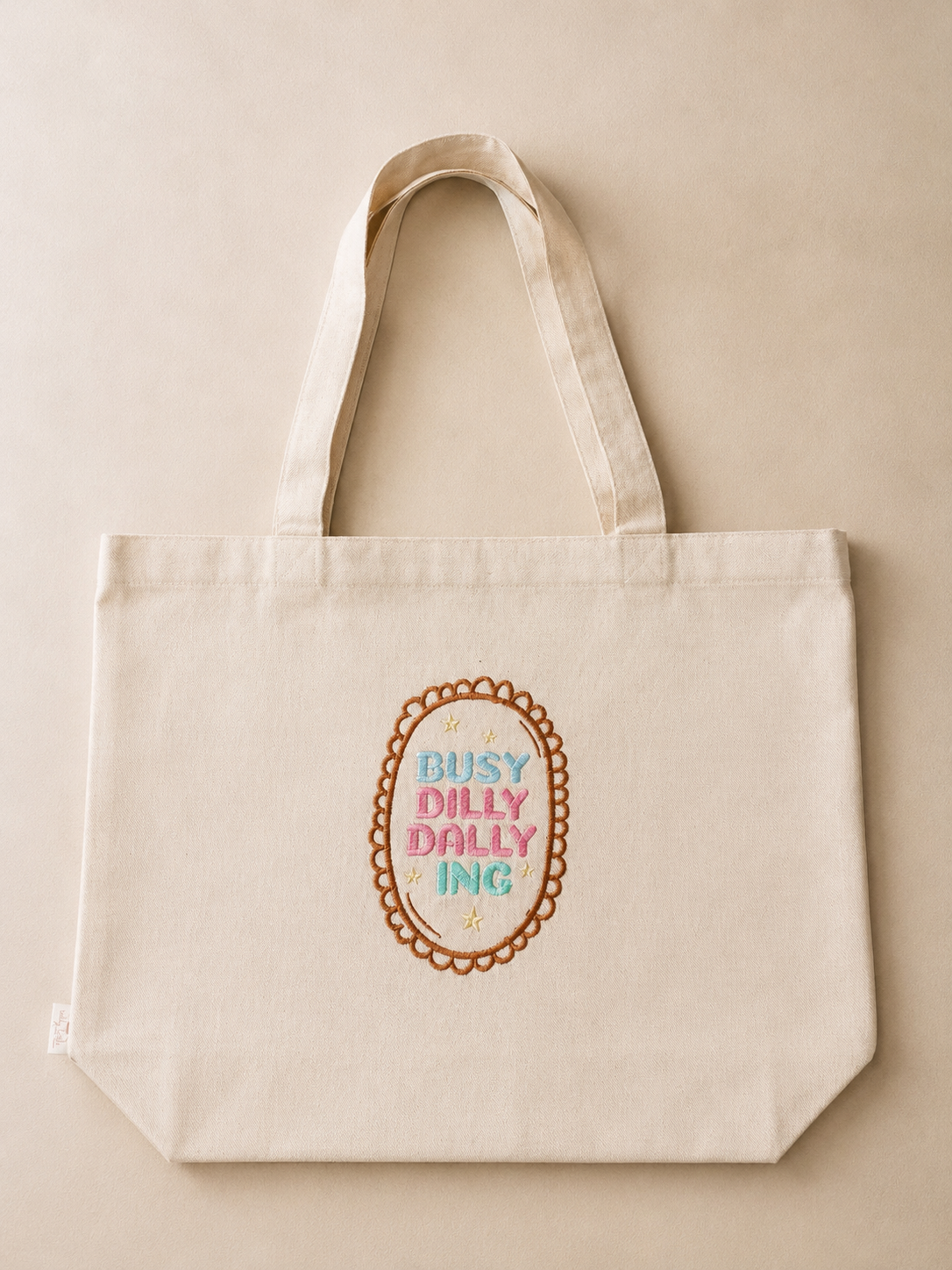 Pre Order - Teddy Little - Embroidered Tote Bag