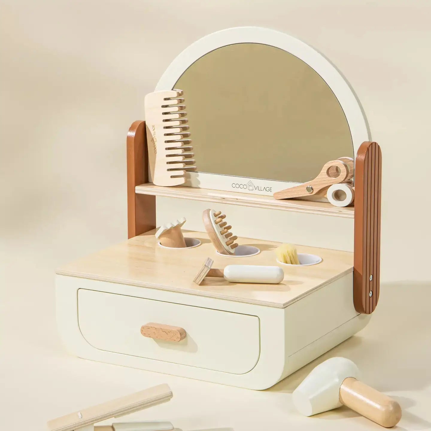 Coco Village - Wooden Beauty Station Playset and Accessories