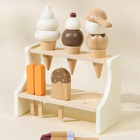 Coco Village - Wooden Ice Cream Stand and Accessories
