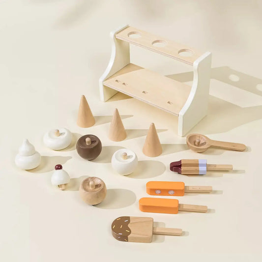 Coco Village - Wooden Ice Cream Stand and Accessories