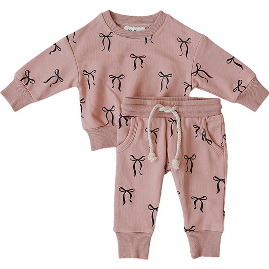 Pre Order - Blush Bows French Terry Set