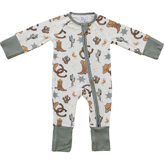 Mebie Baby - Outlaw Cowboy Ribbed Bamboo Sleeper
