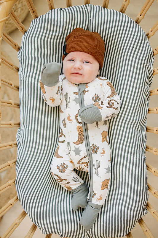 Mebie Baby - Outlaw Cowboy Ribbed Bamboo Sleeper