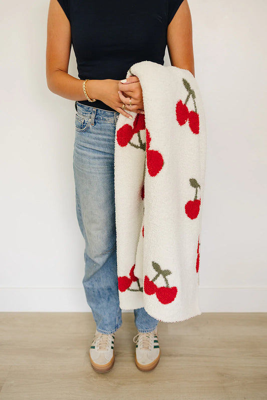 Mebie Baby - Cherry Plush Blanket