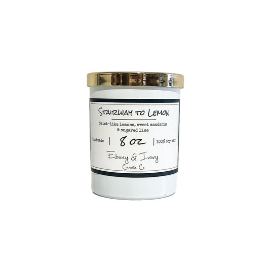 Ebony & Ivory - Stairway to Lemon - 8oz Candle
