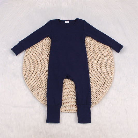 Poppy & Co - Ribbed Bamboo Revolutionary Romper - Navy